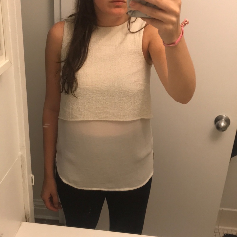 Mango layered top- metallic thread + silk